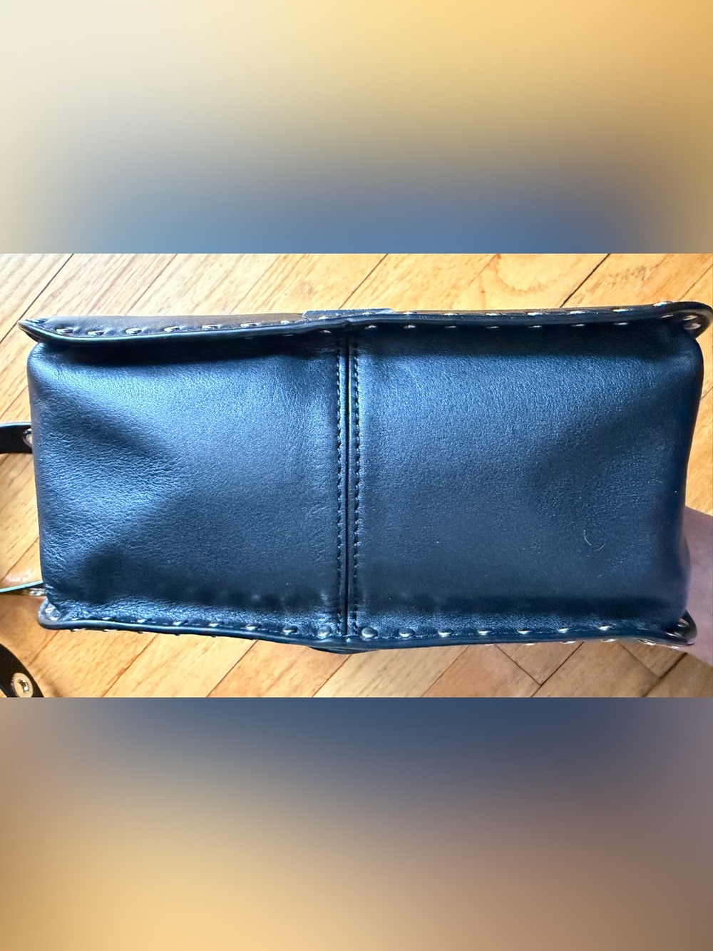 Rebecca Minkoff Black Studded Leather Crossbody Bag - Picture 6 of 8